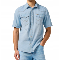 WRANGLER SKJORTE COWBOYSKJORTE  KORT �RME.  