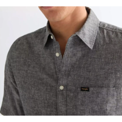 WRANGLER SKJORTE KORT �RME  LYSEBL� (H�R/BOMULD)