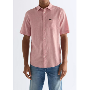 WRANGLER SKJORTE KORT �RME  DUSTY ROSE (H�R/BOMULD)