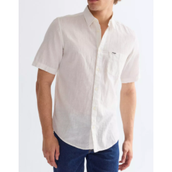 WRANGLER SKJORTE KORT �RME  HVID (H�R/BOMULD)