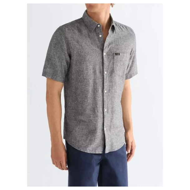 WRANGLER SKJORTE KORT �RME  LYSEBL� (H�R/BOMULD)