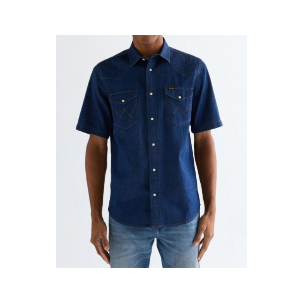 WRANGLER SKJORTE COWBOYSKJORTE  KORT �RME.  