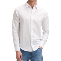 LEE SKJORTE LANG �RME  HVID (H�R/BOMULD)