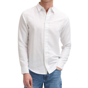 LEE SKJORTE LANG �RME  HVID (H�R/BOMULD)