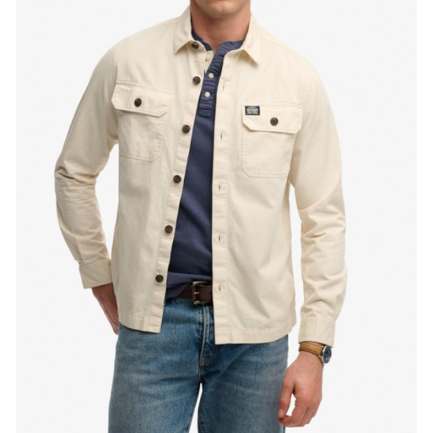 SUPERDRY OVERSHIRTS SKJORTE (BEIGE)