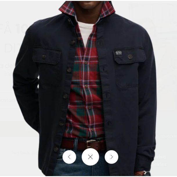 SUPERDRY OVERSHIRTS SKJORTE (NAVY)