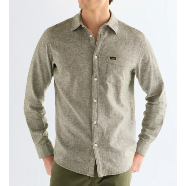 WRANGLER SKJORTE LANG �RMET (BOMULD/H�R) 
