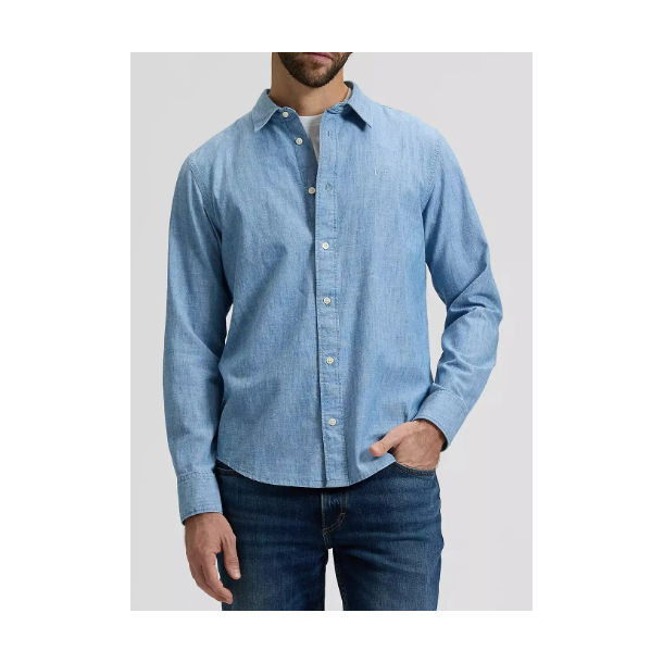 LEE SKJORTE LANG �RME  BL� (CHAMBRAY)