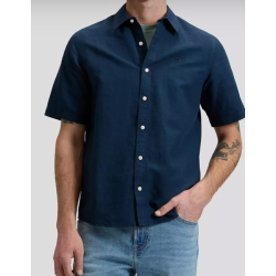 LEE SKJORTE LANG �RME  NAVY (H�R/BOMULD)