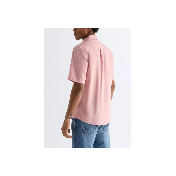WRANGLER SKJORTE KORT �RME  DUSTY ROSE (H�R/BOMULD)