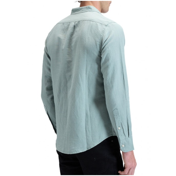 LEE SKJORTE LANG �RME  MINT/GR�N (H�R/BOMULD)