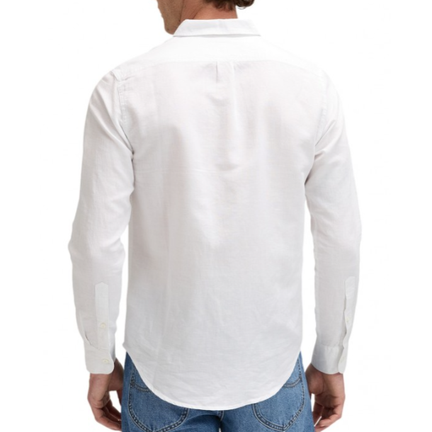 LEE SKJORTE LANG �RME  HVID (H�R/BOMULD)