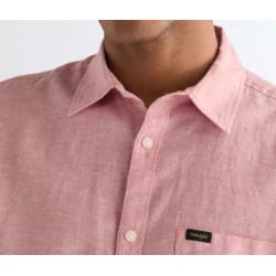 WRANGLER SKJORTE KORT �RME  DUSTY ROSE (H�R/BOMULD)