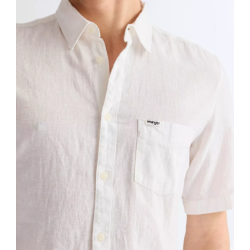 WRANGLER SKJORTE KORT �RME  HVID (H�R/BOMULD)