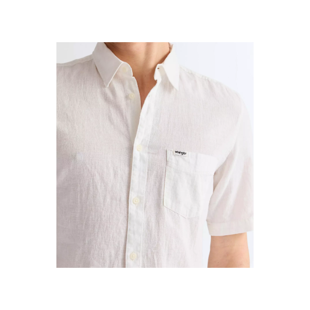 WRANGLER SKJORTE KORT �RME  HVID (H�R/BOMULD)