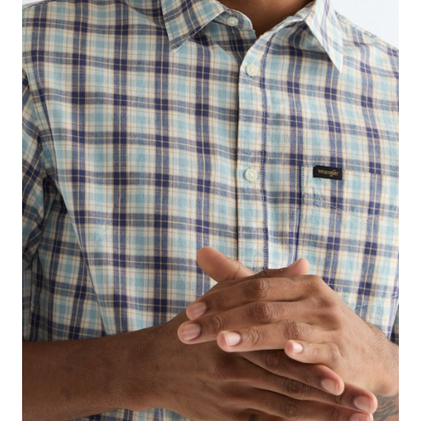 WRANGLER SKJORTE KORT �RME  