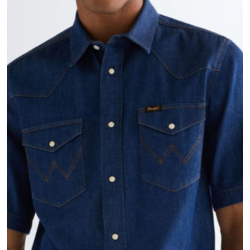 WRANGLER SKJORTE COWBOYSKJORTE  KORT �RME.  