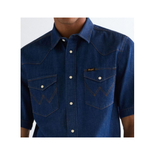 WRANGLER SKJORTE COWBOYSKJORTE  KORT �RME.  