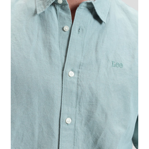LEE SKJORTE LANG �RME  MINT/GR�N (H�R/BOMULD)