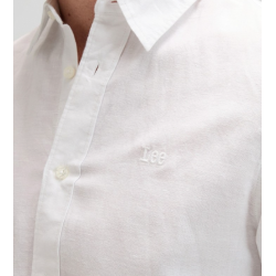 LEE SKJORTE LANG �RME  HVID (H�R/BOMULD)