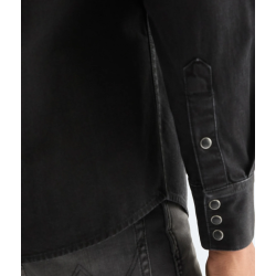 WRANGLER COWBOYSKJORTE SORT