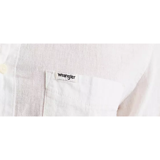 WRANGLER SKJORTE KORT �RME  HVID (H�R/BOMULD)