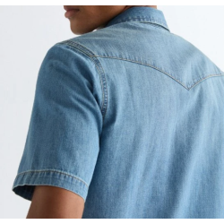 WRANGLER SKJORTE COWBOYSKJORTE  KORT �RME.  