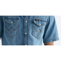 WRANGLER SKJORTE COWBOYSKJORTE  KORT �RME.  