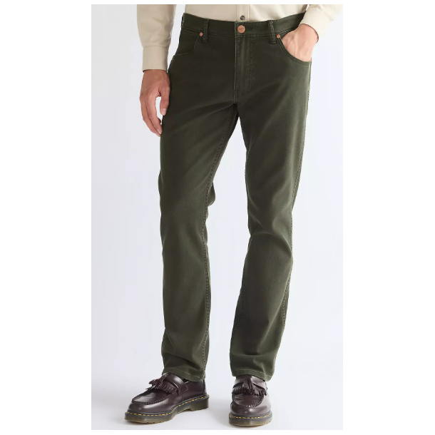 WRANGLER GREENSBORO JEANS STRETCH (VINTERBOMULD) GR�N