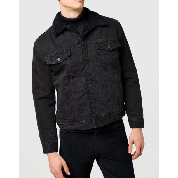 WRANGLER SHERPA JAKKE (SORT) 