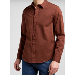 LEE SKJORTE LANG RME  BROWN