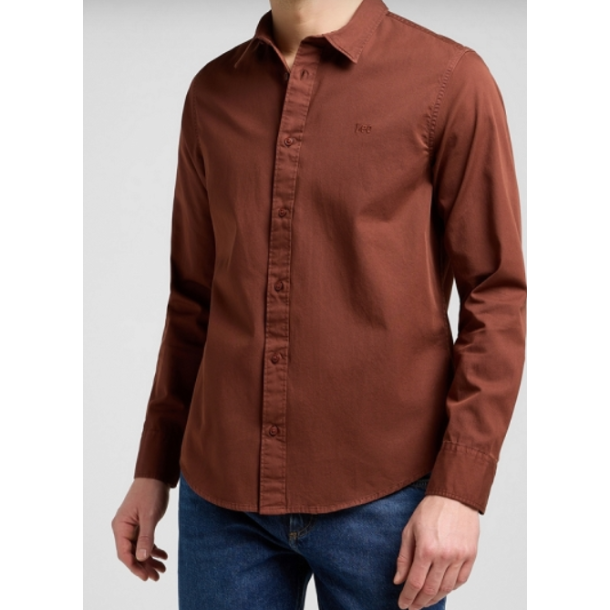 LEE SKJORTE LANG RME  BROWN