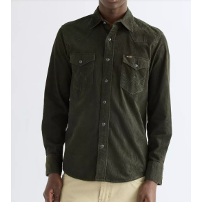 WRANGLER SKJORTE GR�N  (FL�JL)