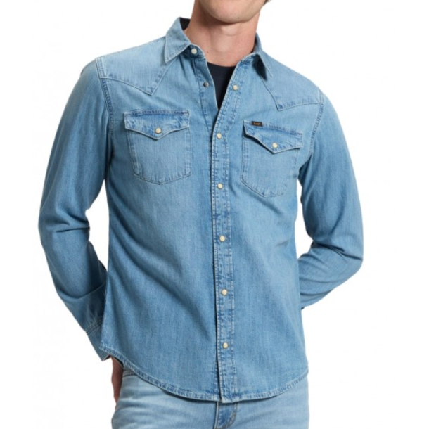 LEE COWBOYSKJORTE LYSEBL�