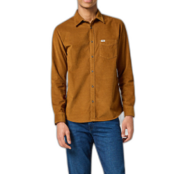 WRANGLER SKJORTE LANG RME BRUN (FLJL) 
