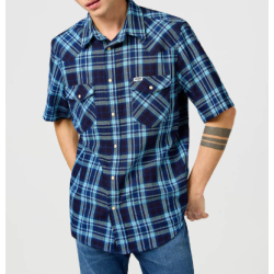 WRANGLER SKJORTE KORT RME  BL 