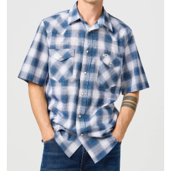 WRANGLER SKJORTE KORT RME  BL 