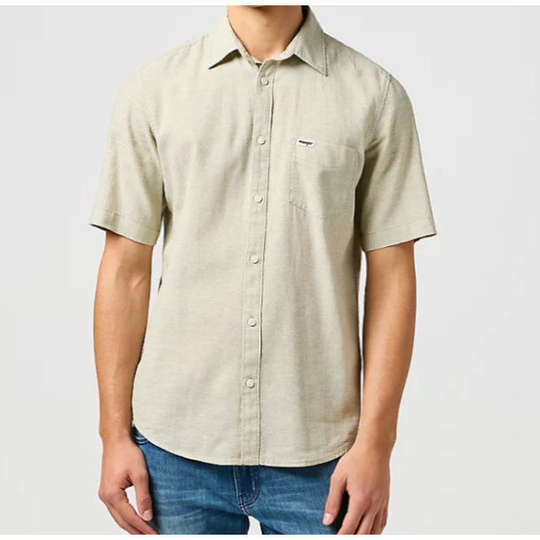 WRANGLER SKJORTE KORT RME  TEA (HR/BOMULD)