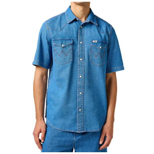  WRANGLER SKJORTE KORT RME.  