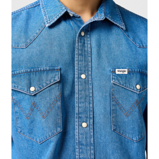  WRANGLER SKJORTE KORT RME.  