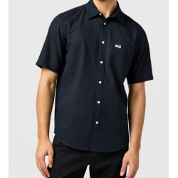 WRANGLER SKJORTE KORT RME  SORT (HR/BOMULD)