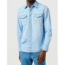 WRANGLER COWBOYSKJORTE  LYSE BL  (F STR.)