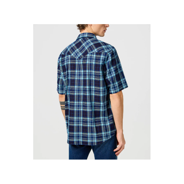 WRANGLER SKJORTE KORT RME  BL 