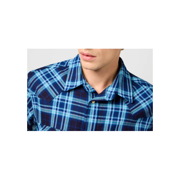 WRANGLER SKJORTE KORT RME  BL 