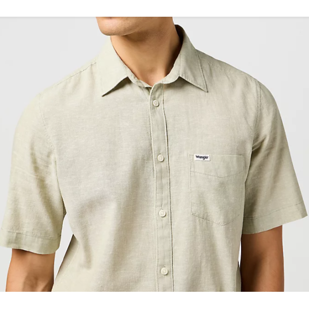 WRANGLER SKJORTE KORT RME  TEA (HR/BOMULD)