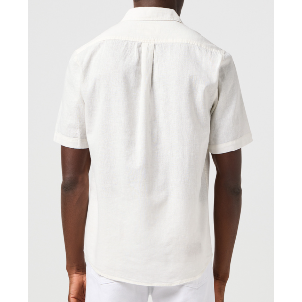  WRANGLER SKJORTE KORT RME  HVID  (HR/BOMULD)