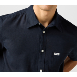 WRANGLER SKJORTE KORT RME  SORT (HR/BOMULD)
