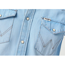 WRANGLER COWBOYSKJORTE  LYSE BL  (F STR.)