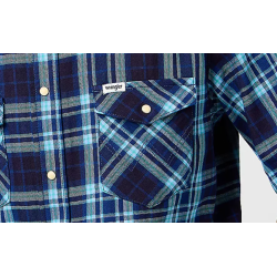 WRANGLER SKJORTE KORT RME  BL 