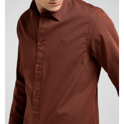 LEE SKJORTE LANG RME  BROWN